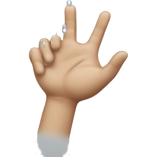 Wet fingers emoji