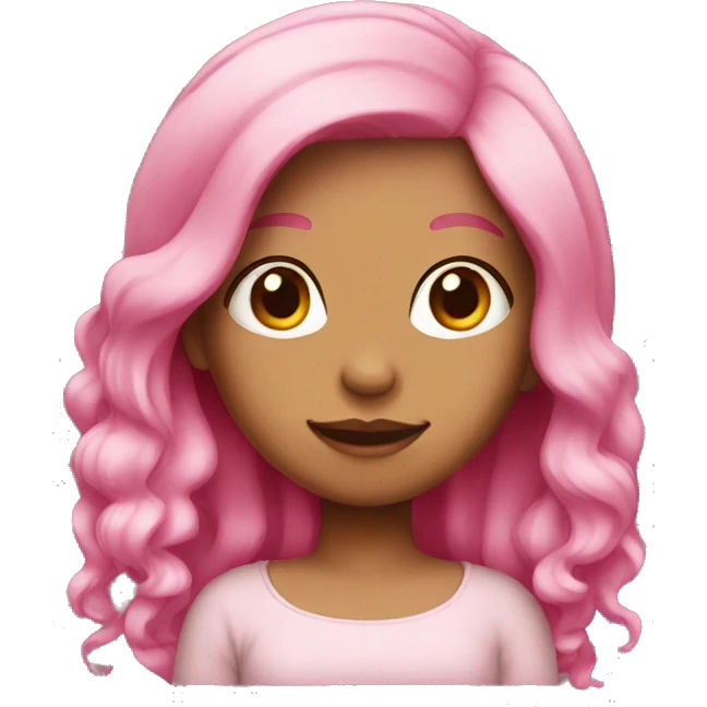 Girl with pink hair emoji