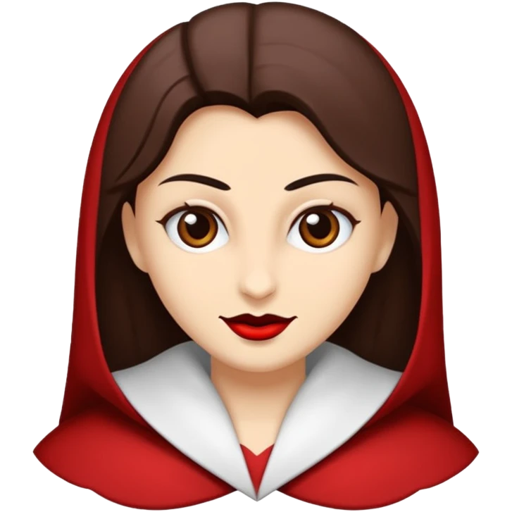 Kahverengi saçlı beyaz tenli vampir bir kadın emoji