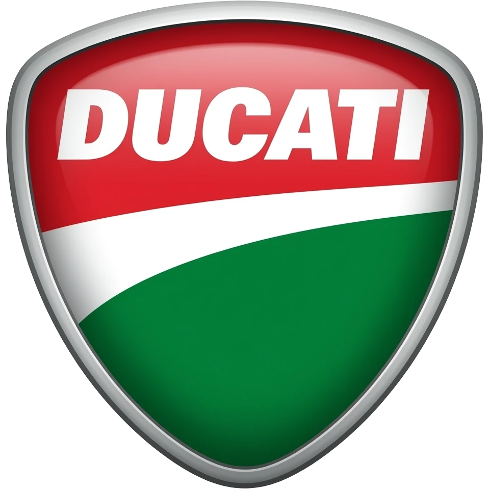 red white and green ducati logo shield emoji