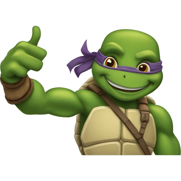 ninja turtle thumbs up. just the hand emoji