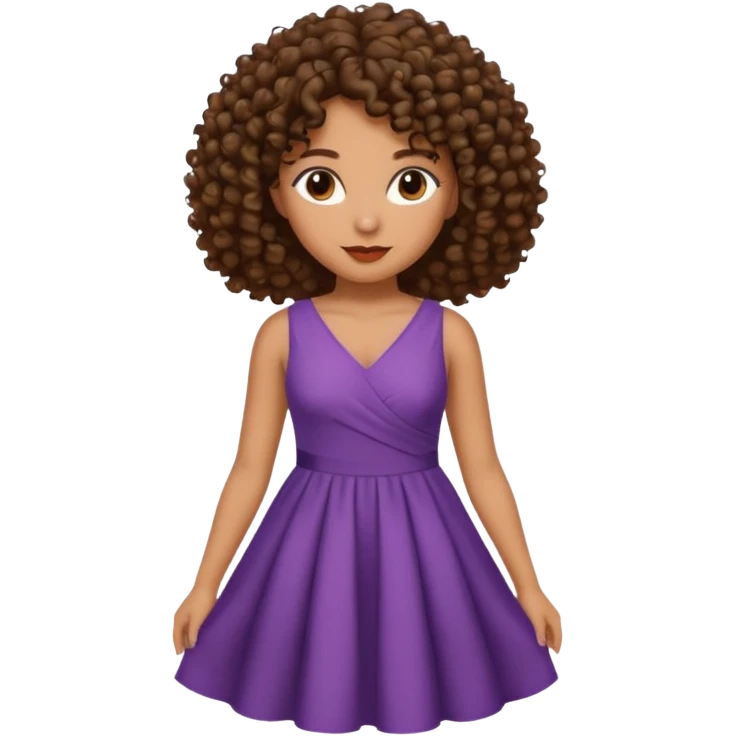 Morena do cabelo cacheado emoji