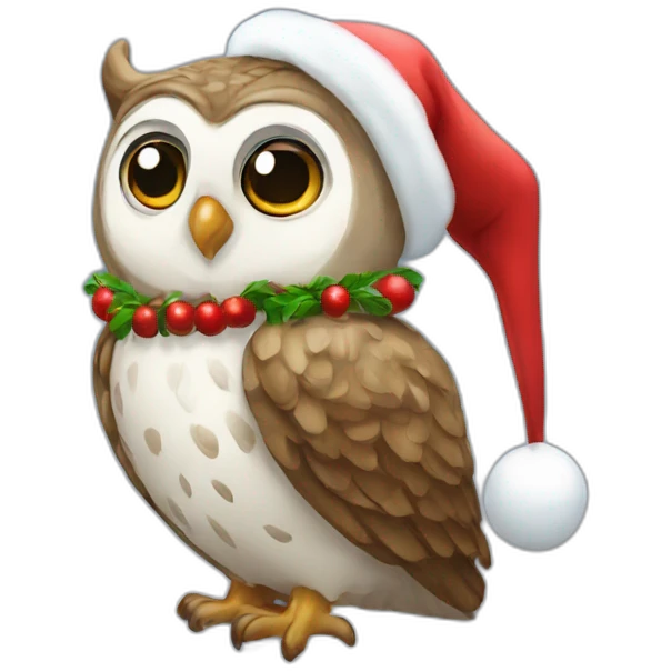 owl baby christmas snow emoji
