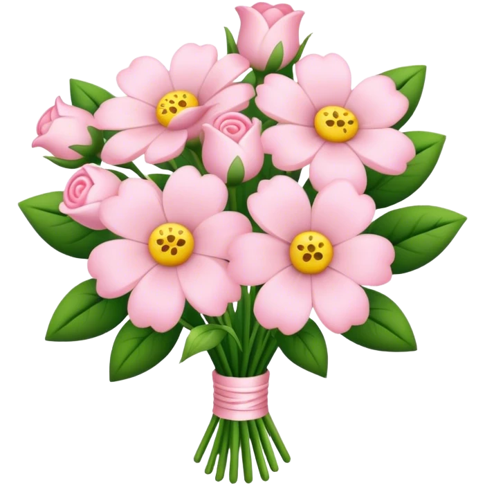 pale pink flower bouquet  emoji