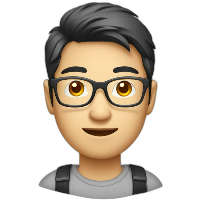 information technology developer Asian men glasses emoji