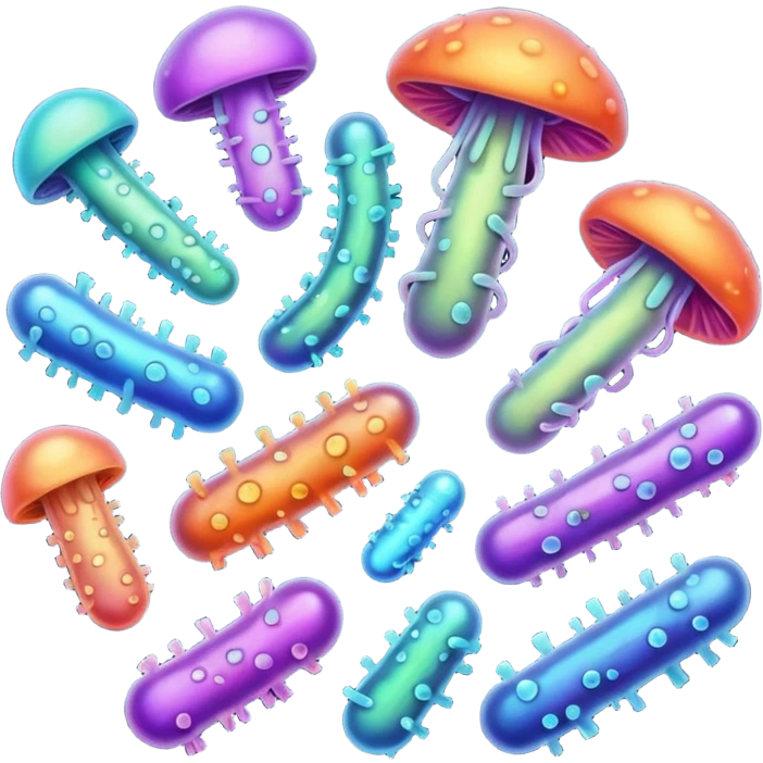 bacteria and fungi emoji