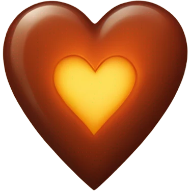 Shiny Burnt sienna heart emoji