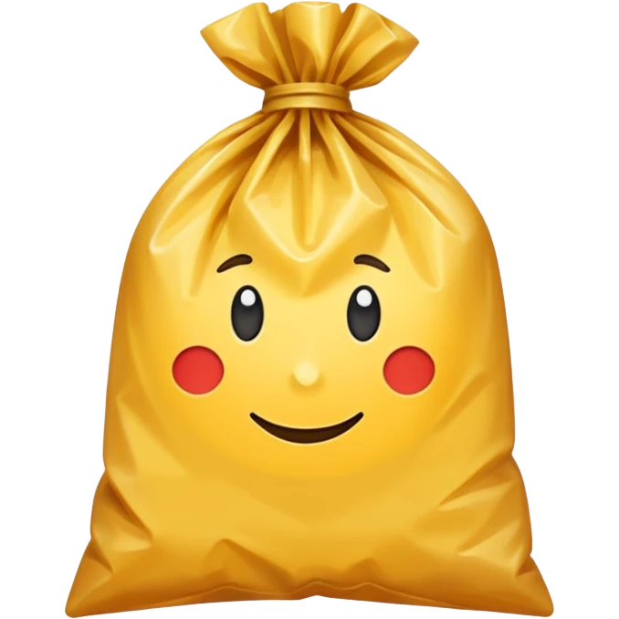a polythene bag in a simple vector style emoji