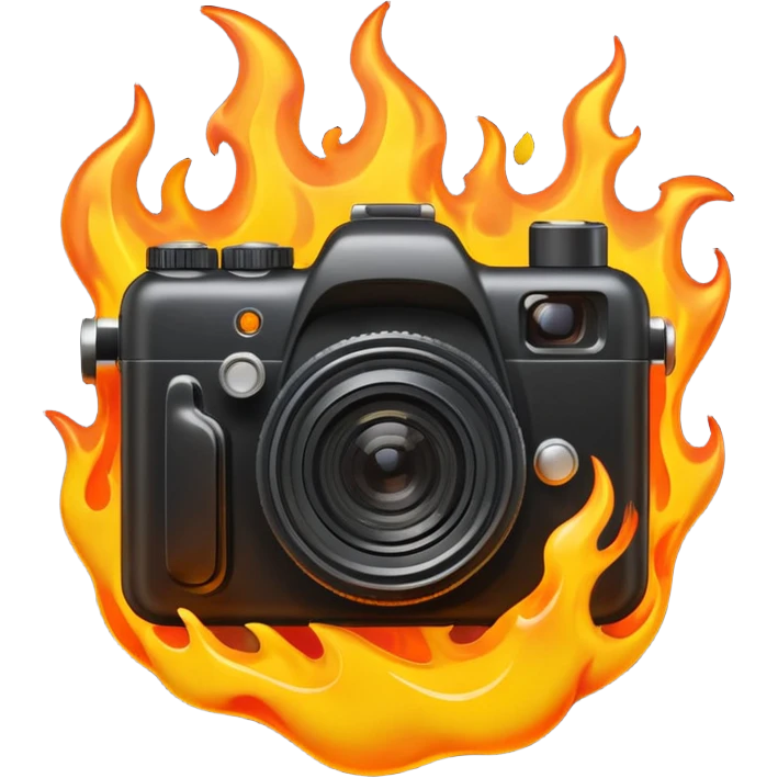 camera on fire emoji