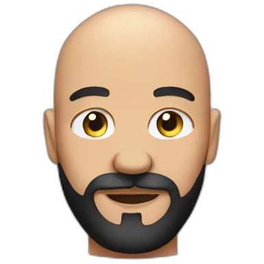 dj is bald man with black beard emoji