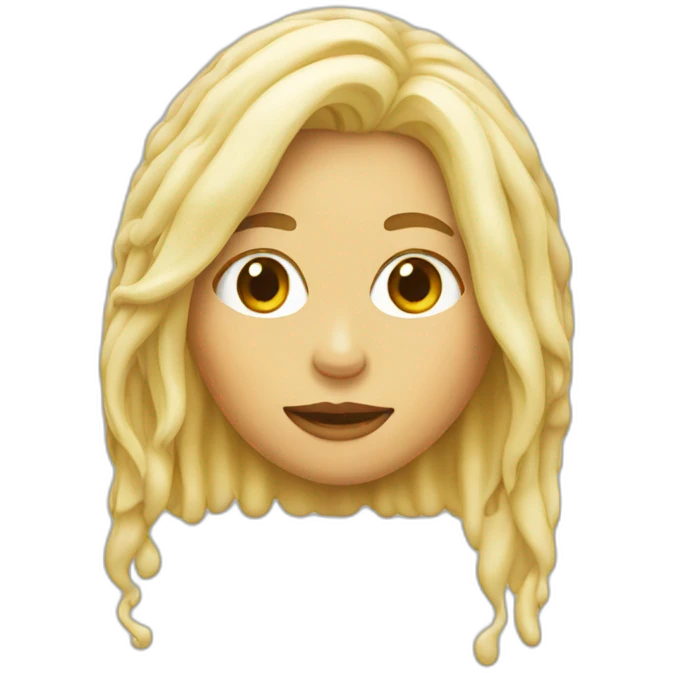 melting white blond woman emoji