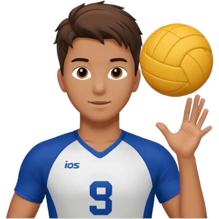 volleyball player boy brunet emoji