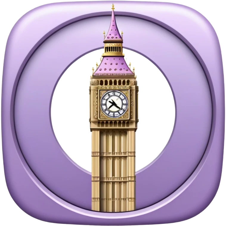 Pale purple Big ben emoji