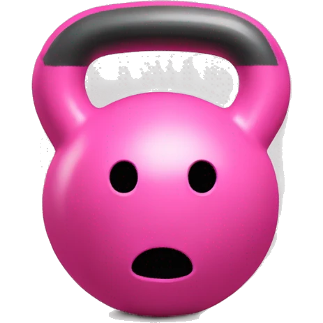 Kettlebell pink without face emoji