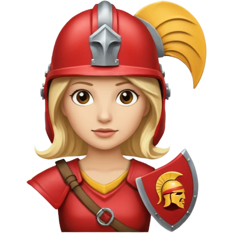 trojans being led by a woman emoji