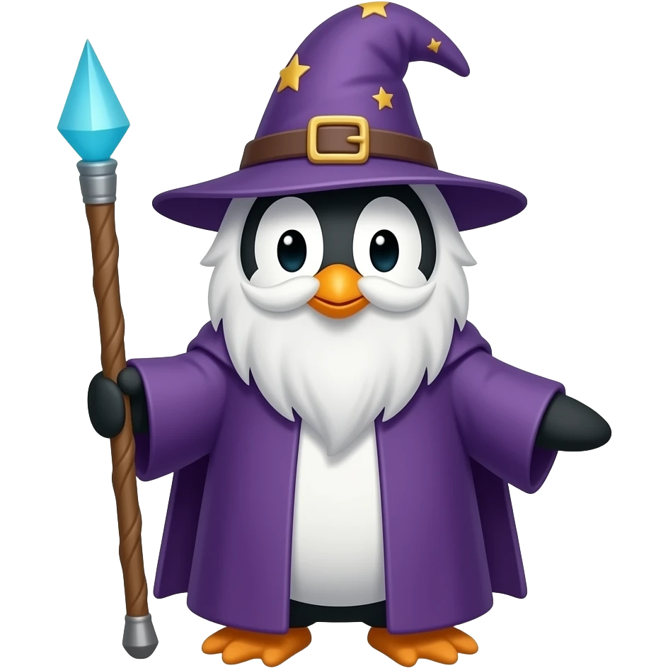 Penguin Wizard emoji