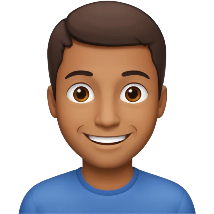 A brown man  happy emoji