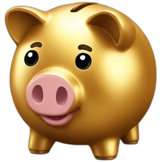 goldenned piggy bank emoji