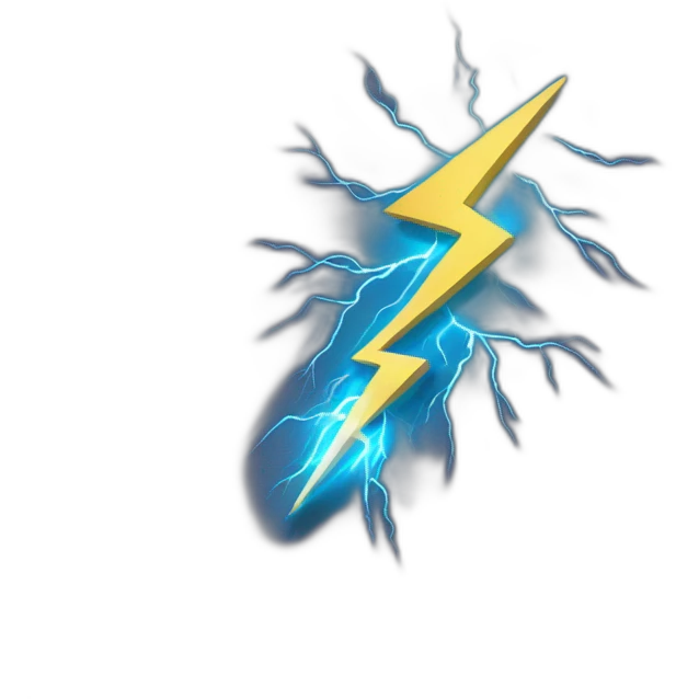 lightning spark with an energy flow and positive trend emoji