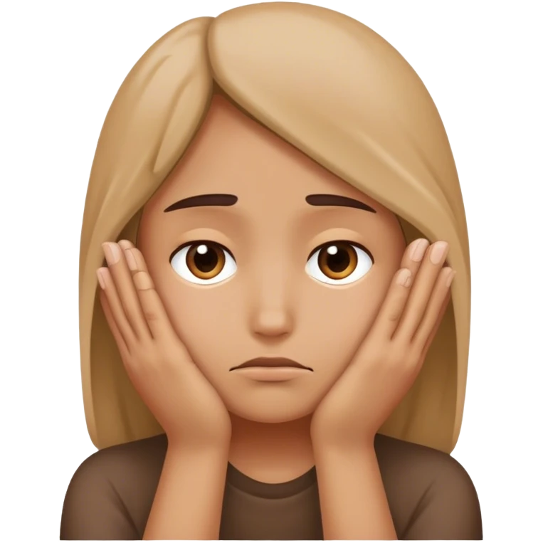 sad face with hands emoji