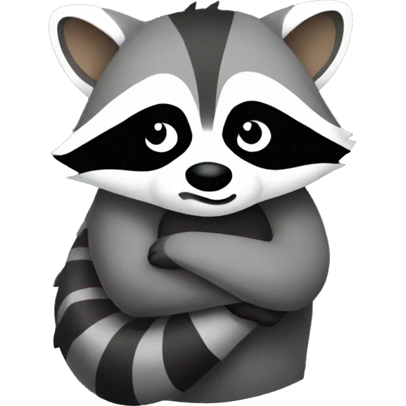 Raccoon hugging emoji