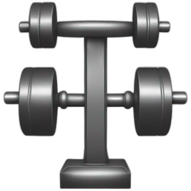 emoji of a dumbbell only with outlines and white outlines emoji