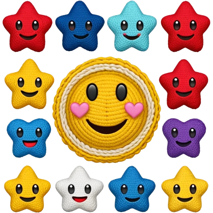 Crochet con emojis típicos  emoji