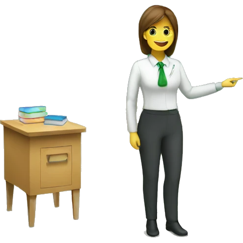 Teacher and green school chalk board  emoji