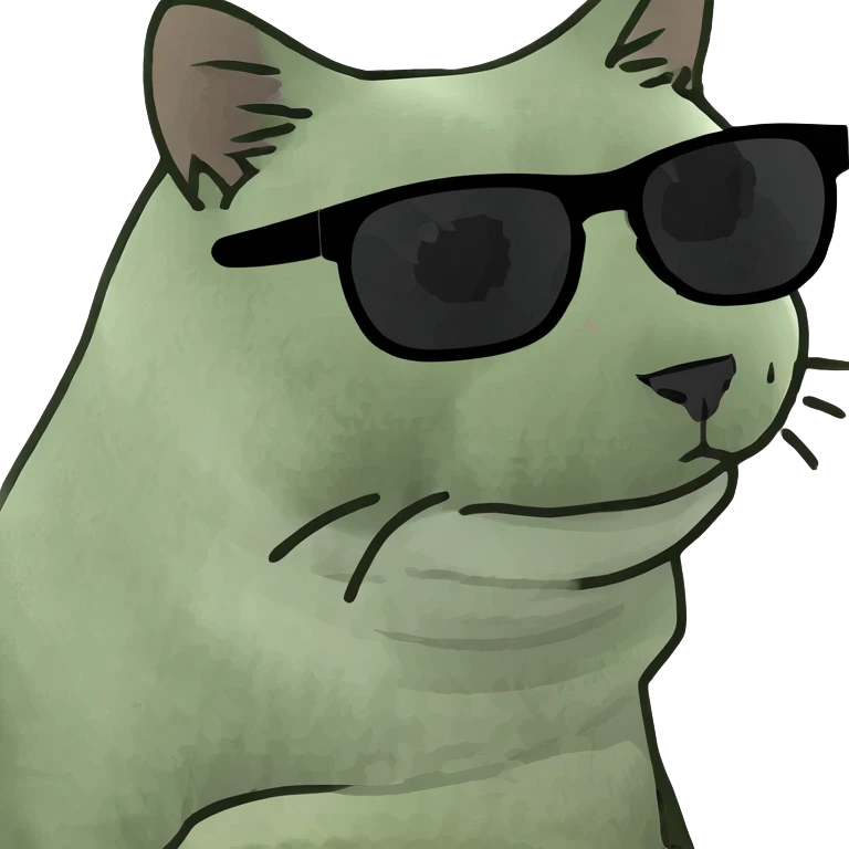 Cat with sunglasses emoji