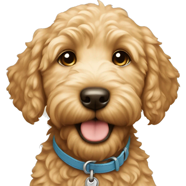 golden doodle puppy  emoji