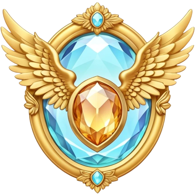 Topaz stone award-in-frame-decorated-with-golden-angel--wings emoji