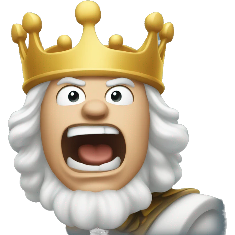 yelling white king emoji