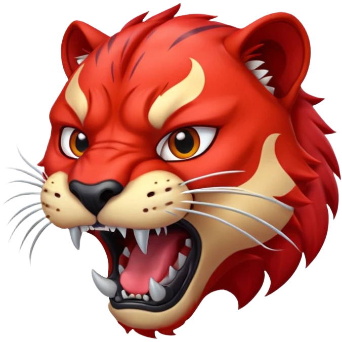 Red panther with killface emoji