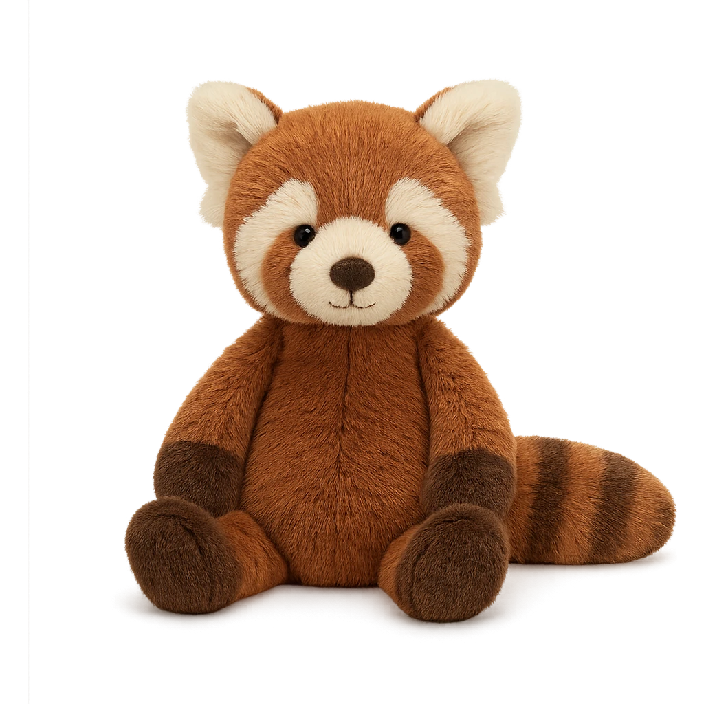 jellycat stuffed plush red panda emoji