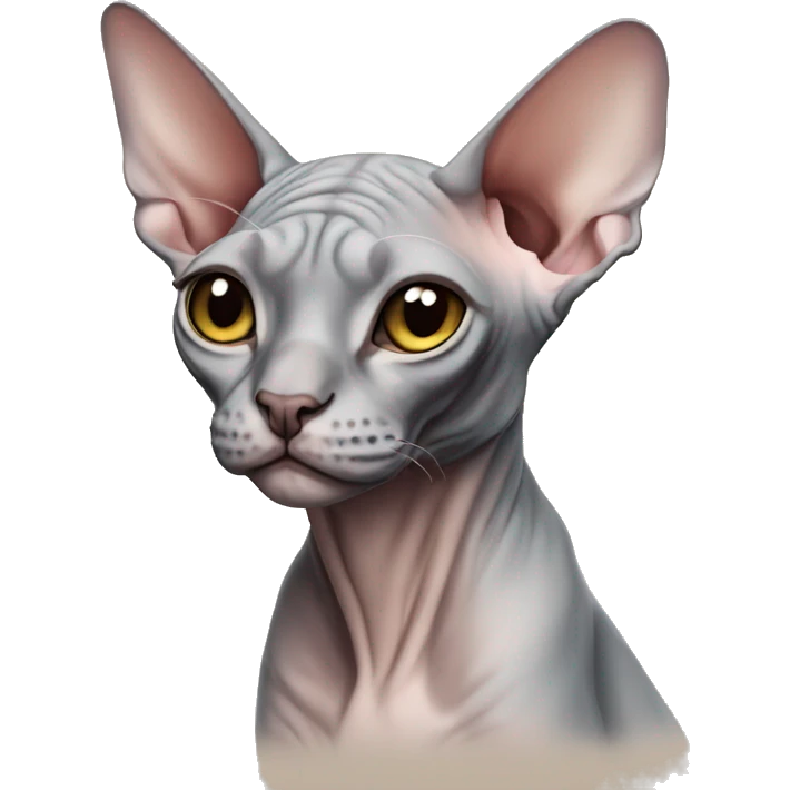 no color sphynx cat emoji
