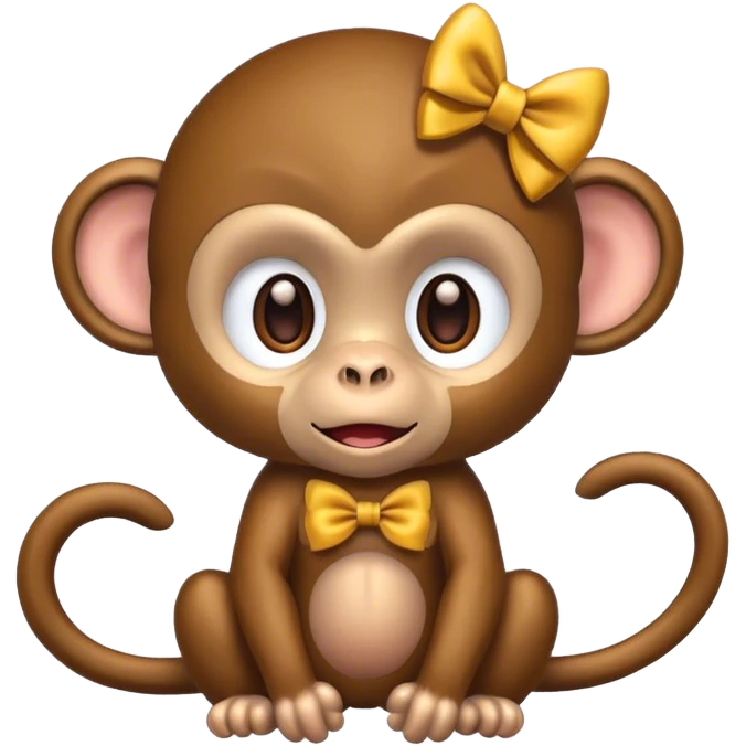 Monkey with bow emoji