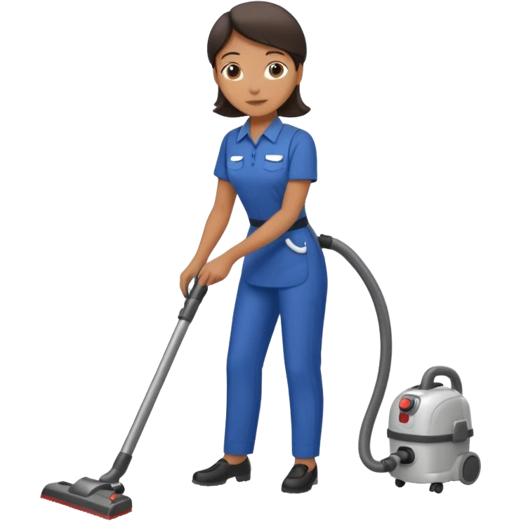 housekeeper vacuum the floor emoji