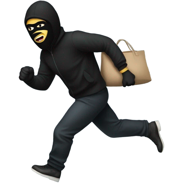 Robber runs  emoji
