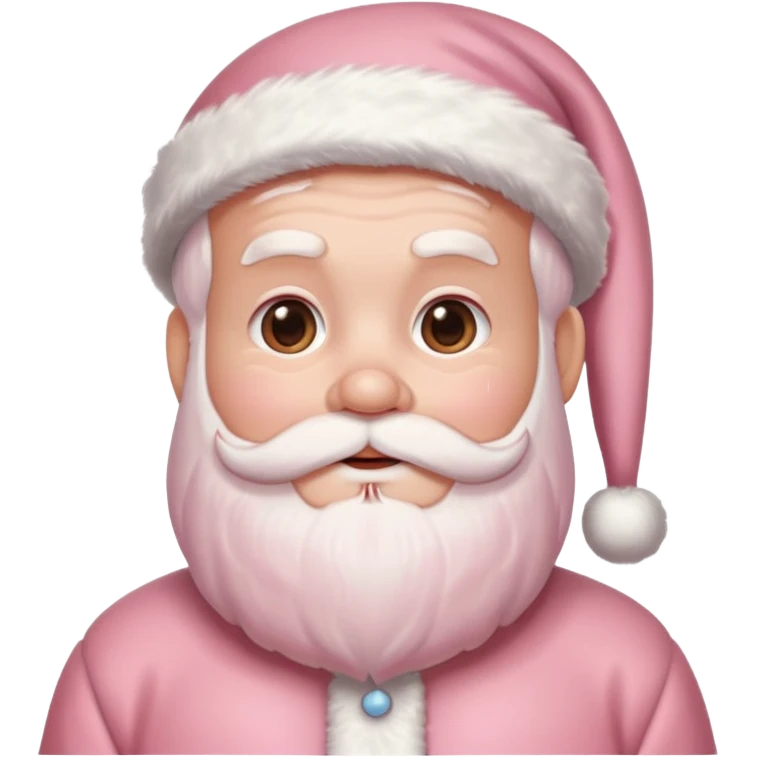 Light pink and white santa claus emoji