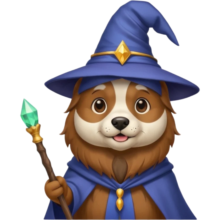 Dog wizard emoji