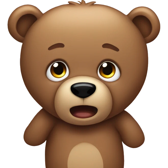 scared teddy bear  emoji