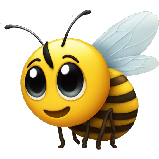 Bee taking a poop emoji