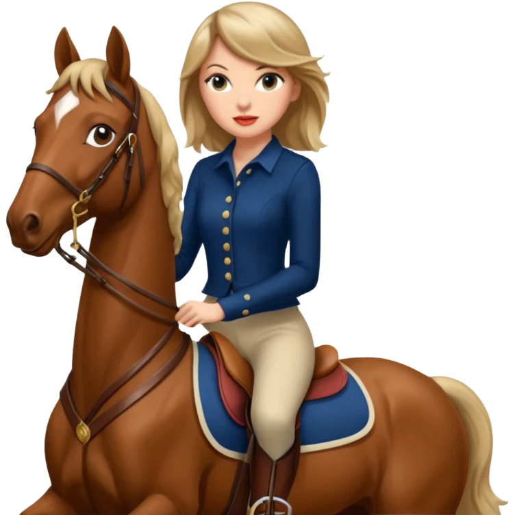 Taylor swift riding a horse. emoji