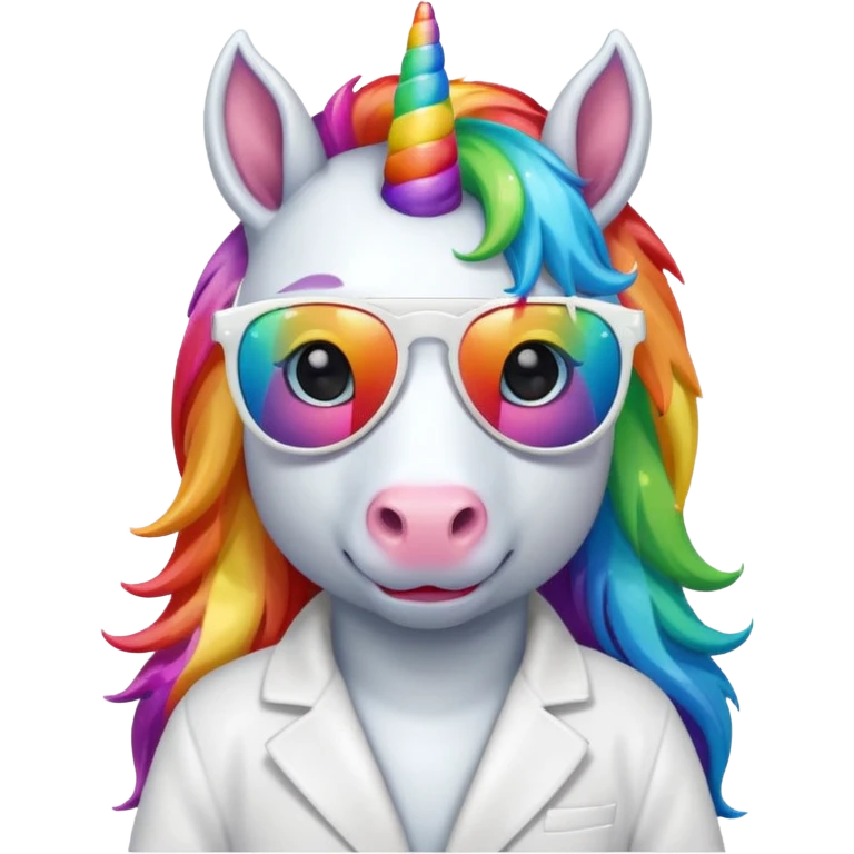 Unicorn with sunglasses emoji