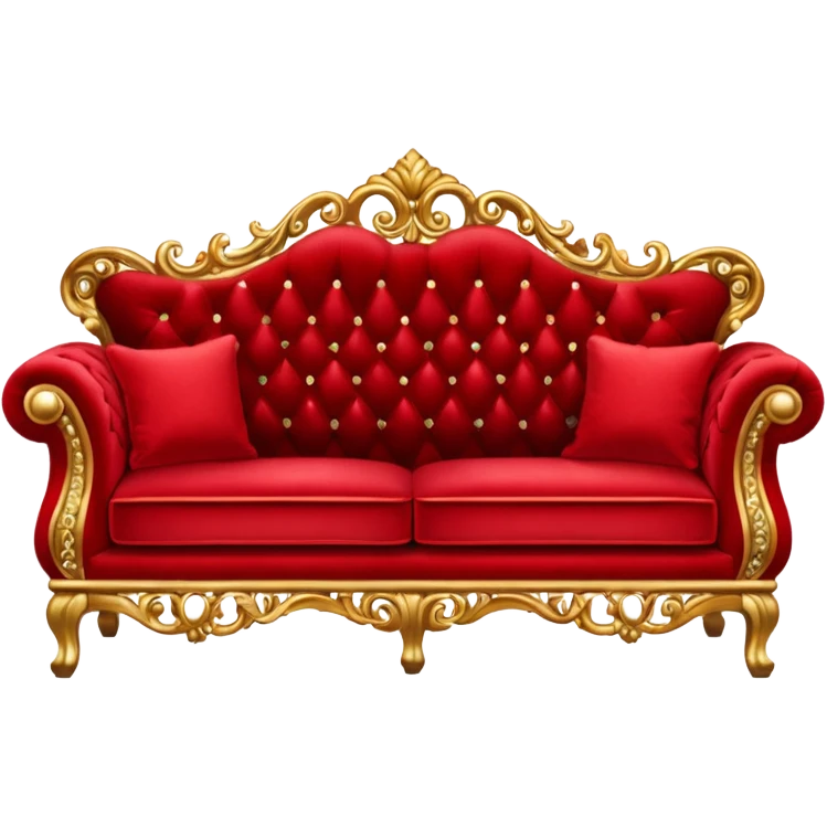 Sparkly red sofa emoji
