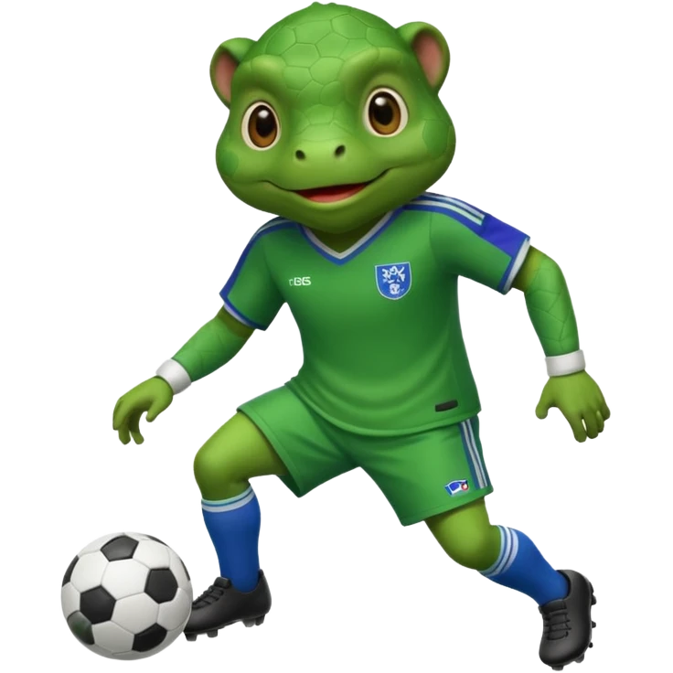 Bufo playing soccer emoji