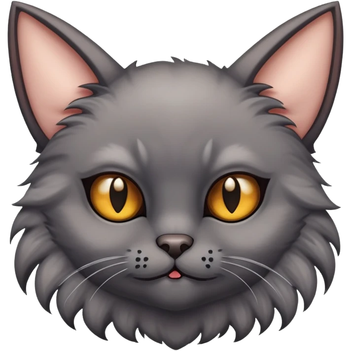 Cross breed of bat and cat emoji