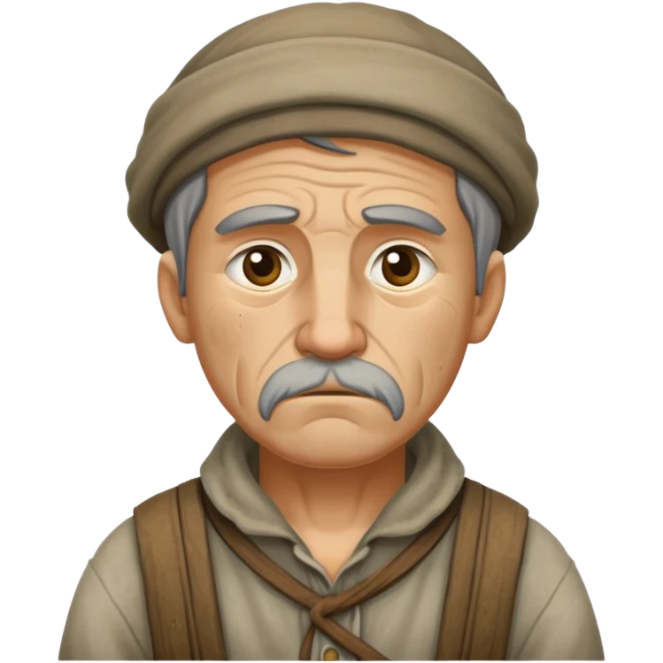 Peasant man sad emoji