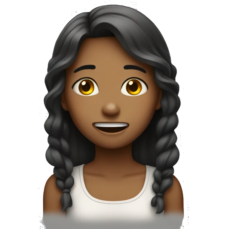 Girl crying and laughing emoji