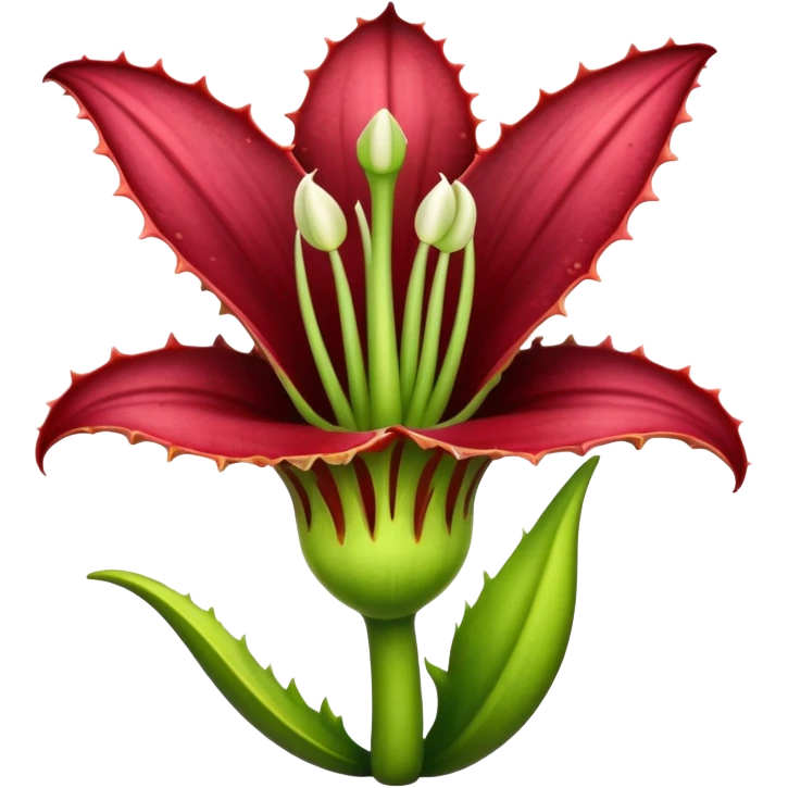  carnivorous plant flower with teeth emoji